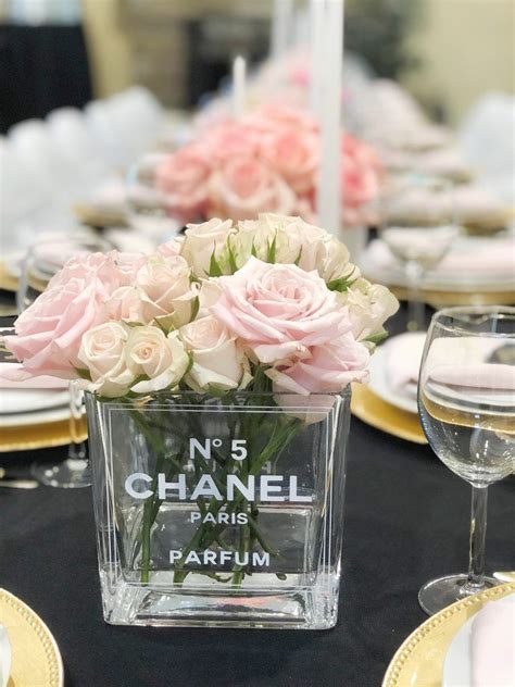 chanel themed party centerpieces|Chanel theme party ideas.